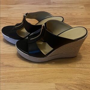 Michael Kors Black Espadrille Wedges